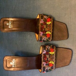 Fendi Zucca sandals